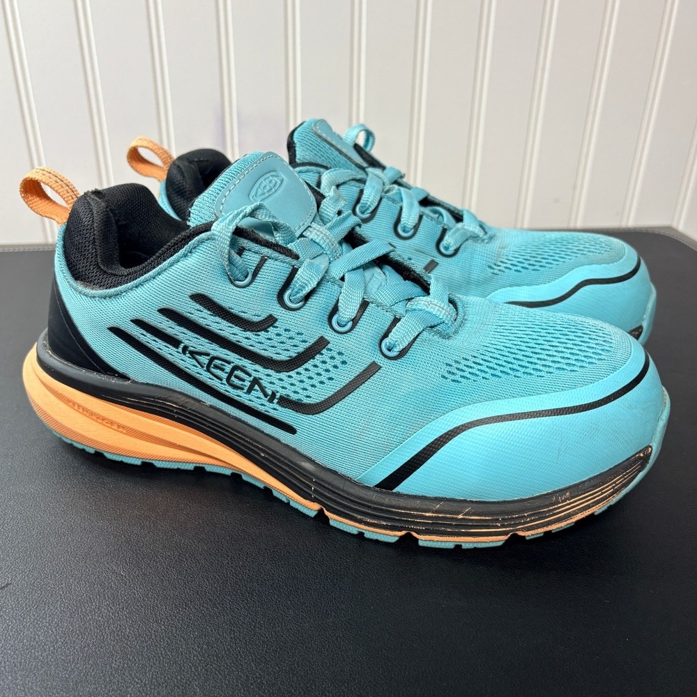 Keen Utility Vista Energy Blue Orange Carbon Fiber Toe Work Shoes Womens 7